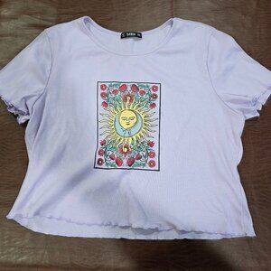 SHEIN Plus 3XL Celestial Graphic Sun Baby Tee